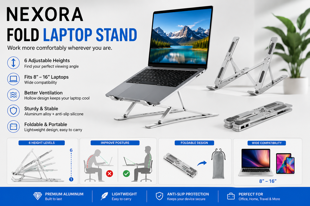 Nexora Fold™ Laptop Stand