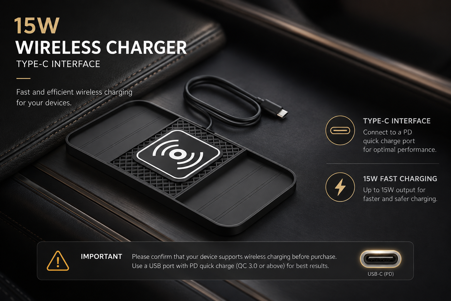 Nexora ChargePad™ – Wireless Car Charger