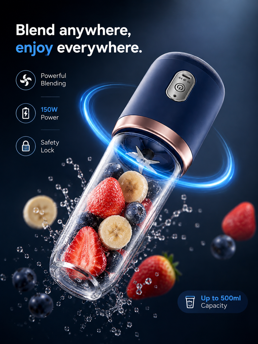 🥤 BlendGo Mini™– Portable Blender