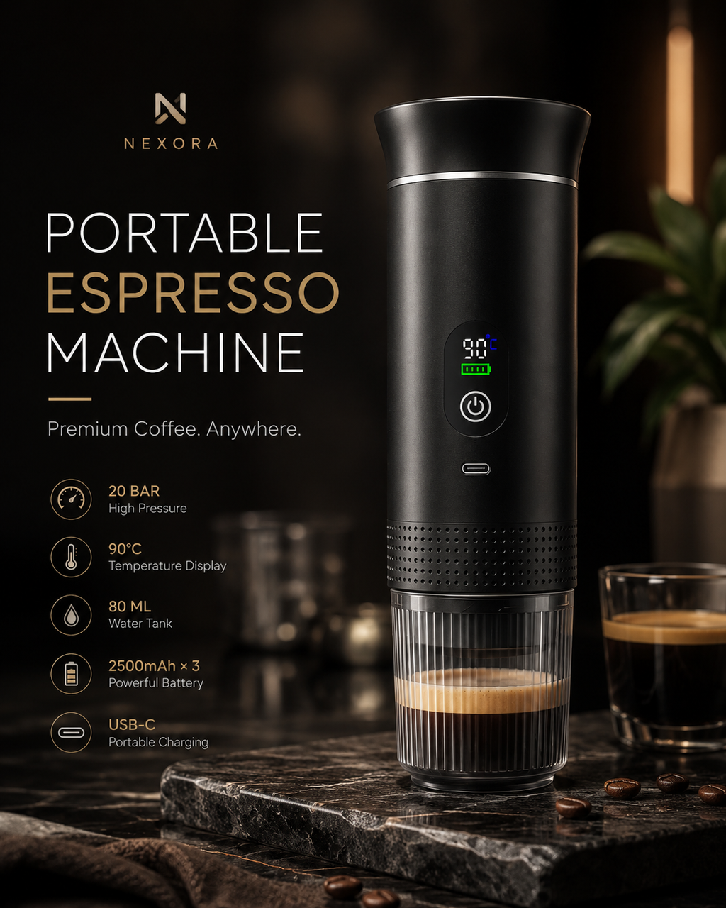 Nexora™ Portable Espresso Pro